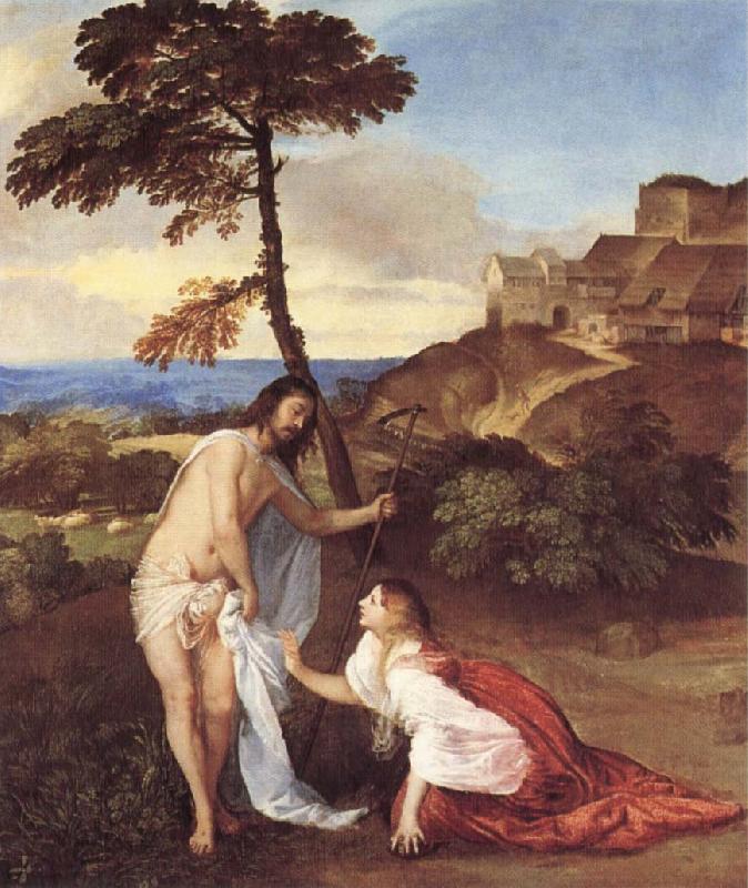 TIZIANO Vecellio Christ and Maria Magdalena oil painting picture